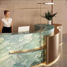 Hotel Minimalist Reception Desks Design Industrial Organizers Reception Desks Curved Best Mostrador De Tienda Trendy Furniture