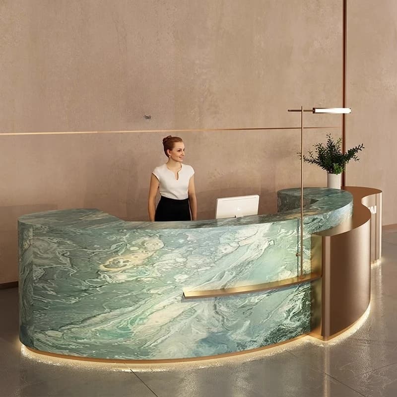 Hotel Minimalist Reception Desks Design Industrial Organizers Reception Desks Curved Best Mostrador De Tienda Trendy Furniture