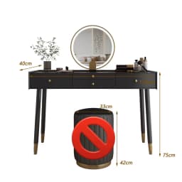 Modern Trendy Vanity Table Elegant Minimalist Ornate Compact Vanity Table Aesthetic With Storage Meuble De Chambre Furniture