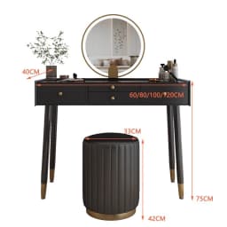 Modern Trendy Vanity Table Elegant Minimalist Ornate Compact Vanity Table Aesthetic With Storage Meuble De Chambre Furniture