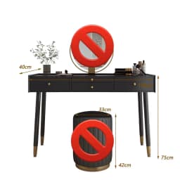Modern Trendy Vanity Table Elegant Minimalist Ornate Compact Vanity Table Aesthetic With Storage Meuble De Chambre Furniture