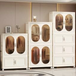 Foldable Baby Closet Plastic Infant Wardrobe Children's Clothing Storage Cabinet for Home Bedroom No Installation Needed