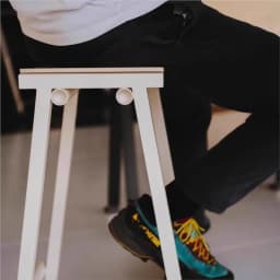 MOMO Wrought Iron Bar Stool Simple Design High Chair for Home Island Cafe Minimalist Designer Stool for Kitchen Table