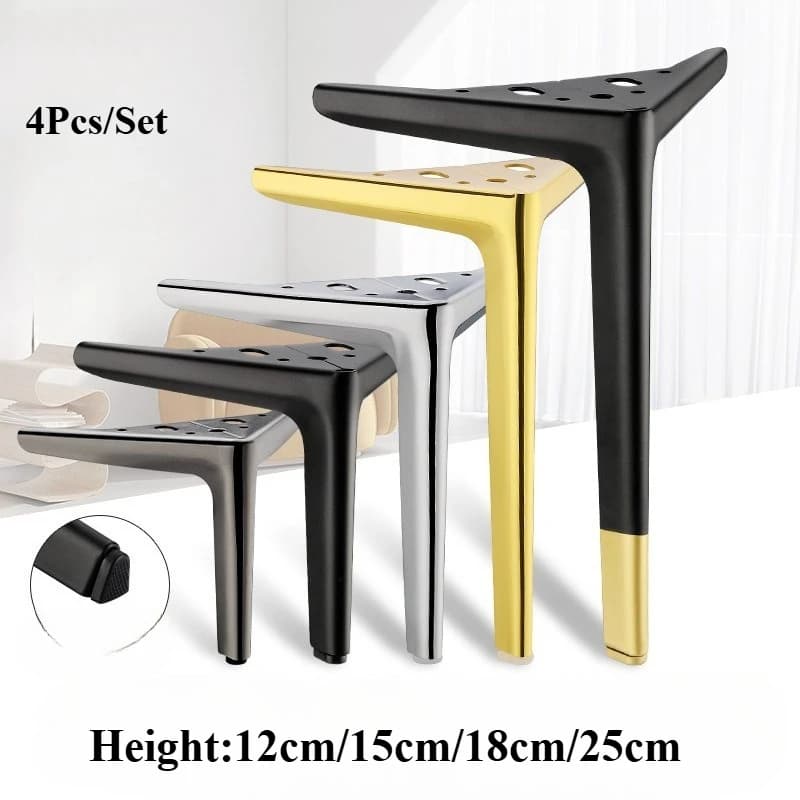 4pcs Metal Furniture Foot Accessories Light Luxury Replacement Legs Suitable for Sofa Feet/cabinet Feet/bed Legs Support Feet