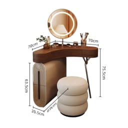 Vintage Unique Vanity Table Aesthetic Elegant Beauty Premium Vanity Table Classic Corner Meuble De Chambre Bedroom Furniture
