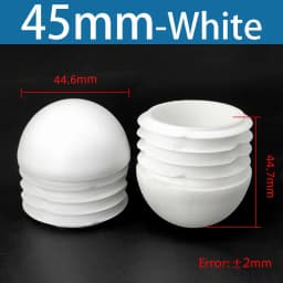 Plastic Round Pipe Plug13mm-76mm End Caps Blanking Plugs Bung Tube Pipe Inserts Black/White/Yellow/Grey Domed End Caps