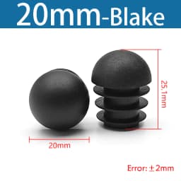Plastic Round Pipe Plug13mm-76mm End Caps Blanking Plugs Bung Tube Pipe Inserts Black/White/Yellow/Grey Domed End Caps