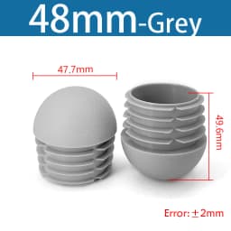 Plastic Round Pipe Plug13mm-76mm End Caps Blanking Plugs Bung Tube Pipe Inserts Black/White/Yellow/Grey Domed End Caps