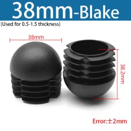 Plastic Round Pipe Plug13mm-76mm End Caps Blanking Plugs Bung Tube Pipe Inserts Black/White/Yellow/Grey Domed End Caps