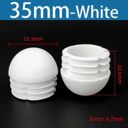 Plastic Round Pipe Plug13mm-76mm End Caps Blanking Plugs Bung Tube Pipe Inserts Black/White/Yellow/Grey Domed End Caps