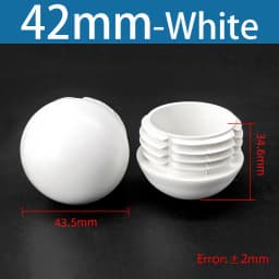 Plastic Round Pipe Plug13mm-76mm End Caps Blanking Plugs Bung Tube Pipe Inserts Black/White/Yellow/Grey Domed End Caps