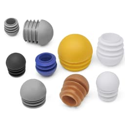 Plastic Round Pipe Plug13mm-76mm End Caps Blanking Plugs Bung Tube Pipe Inserts Black/White/Yellow/Grey Domed End Caps
