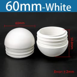 Plastic Round Pipe Plug13mm-76mm End Caps Blanking Plugs Bung Tube Pipe Inserts Black/White/Yellow/Grey Domed End Caps