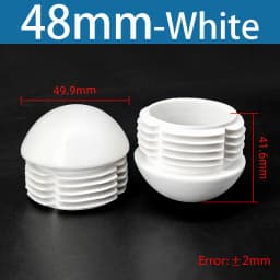 Plastic Round Pipe Plug13mm-76mm End Caps Blanking Plugs Bung Tube Pipe Inserts Black/White/Yellow/Grey Domed End Caps