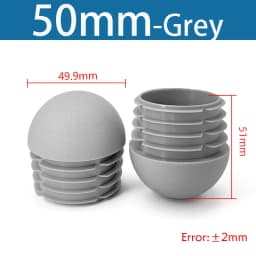 Plastic Round Pipe Plug13mm-76mm End Caps Blanking Plugs Bung Tube Pipe Inserts Black/White/Yellow/Grey Domed End Caps