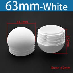 Plastic Round Pipe Plug13mm-76mm End Caps Blanking Plugs Bung Tube Pipe Inserts Black/White/Yellow/Grey Domed End Caps