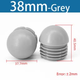 Plastic Round Pipe Plug13mm-76mm End Caps Blanking Plugs Bung Tube Pipe Inserts Black/White/Yellow/Grey Domed End Caps