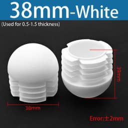 Plastic Round Pipe Plug13mm-76mm End Caps Blanking Plugs Bung Tube Pipe Inserts Black/White/Yellow/Grey Domed End Caps