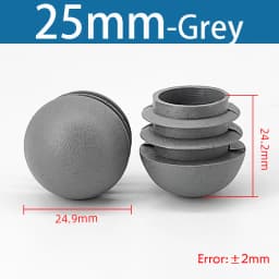 Plastic Round Pipe Plug13mm-76mm End Caps Blanking Plugs Bung Tube Pipe Inserts Black/White/Yellow/Grey Domed End Caps