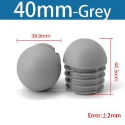 Plastic Round Pipe Plug13mm-76mm End Caps Blanking Plugs Bung Tube Pipe Inserts Black/White/Yellow/Grey Domed End Caps