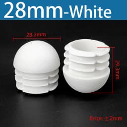 Plastic Round Pipe Plug13mm-76mm End Caps Blanking Plugs Bung Tube Pipe Inserts Black/White/Yellow/Grey Domed End Caps
