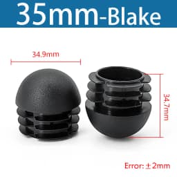 Plastic Round Pipe Plug13mm-76mm End Caps Blanking Plugs Bung Tube Pipe Inserts Black/White/Yellow/Grey Domed End Caps