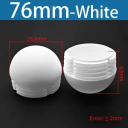 Plastic Round Pipe Plug13mm-76mm End Caps Blanking Plugs Bung Tube Pipe Inserts Black/White/Yellow/Grey Domed End Caps