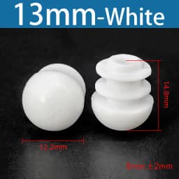 Plastic Round Pipe Plug13mm-76mm End Caps Blanking Plugs Bung Tube Pipe Inserts Black/White/Yellow/Grey Domed End Caps