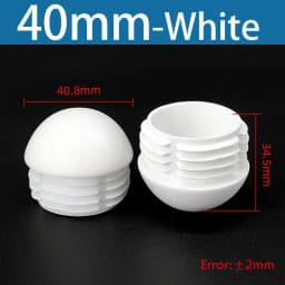 Plastic Round Pipe Plug13mm-76mm End Caps Blanking Plugs Bung Tube Pipe Inserts Black/White/Yellow/Grey Domed End Caps