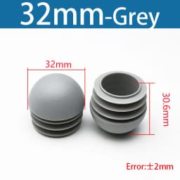 Plastic Round Pipe Plug13mm-76mm End Caps Blanking Plugs Bung Tube Pipe Inserts Black/White/Yellow/Grey Domed End Caps