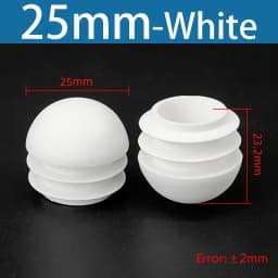 Plastic Round Pipe Plug13mm-76mm End Caps Blanking Plugs Bung Tube Pipe Inserts Black/White/Yellow/Grey Domed End Caps
