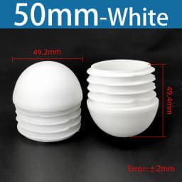 Plastic Round Pipe Plug13mm-76mm End Caps Blanking Plugs Bung Tube Pipe Inserts Black/White/Yellow/Grey Domed End Caps