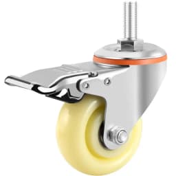 1pcs Universal Nylon Casters 1.5-5 Inch Screw-On Wheels M8-M16 Trolley Hand Truck Brake Casters for Furniture Moving