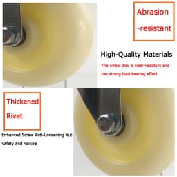1pcs Universal Nylon Casters 1.5-5 Inch Screw-On Wheels M8-M16 Trolley Hand Truck Brake Casters for Furniture Moving