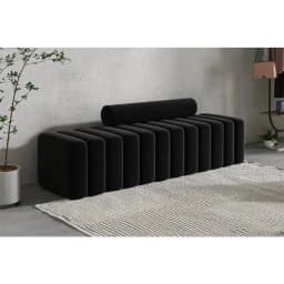 Modern Velvet Striped Block Sofa - Plush Soft Surface, Modular Striped Design, Comfortable Seating for Living Room Home Decor