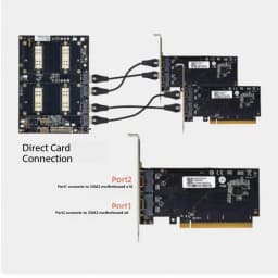 1PCS For V100 SXM2 Dual SIM Pass-Through 300G NVLink Interconnect Aom-sxmv Simplified Version