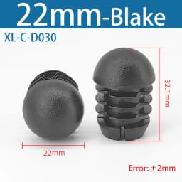 Black Plastic Round Pipe Plug Tube Non-Slip Chair Leg Foot Dust Cover Domed End Caps Floor Protector Pad Dia 13 16 19 20 22-76mm