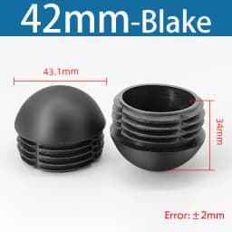 Black Plastic Round Pipe Plug Tube Non-Slip Chair Leg Foot Dust Cover Domed End Caps Floor Protector Pad Dia 13 16 19 20 22-76mm