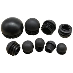 Black Plastic Round Pipe Plug Tube Non-Slip Chair Leg Foot Dust Cover Domed End Caps Floor Protector Pad Dia 13 16 19 20 22-76mm