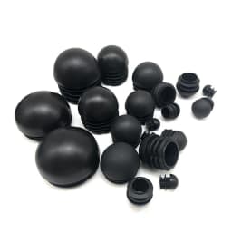 Black Plastic Round Pipe Plug Tube Non-Slip Chair Leg Foot Dust Cover Domed End Caps Floor Protector Pad Dia 13 16 19 20 22-76mm
