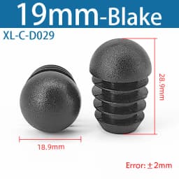 Black Plastic Round Pipe Plug Tube Non-Slip Chair Leg Foot Dust Cover Domed End Caps Floor Protector Pad Dia 13 16 19 20 22-76mm