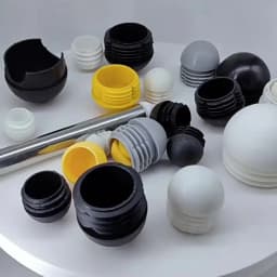 Black Plastic Round Pipe Plug Tube Non-Slip Chair Leg Foot Dust Cover Domed End Caps Floor Protector Pad Dia 13 16 19 20 22-76mm