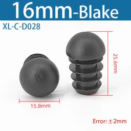 Black Plastic Round Pipe Plug Tube Non-Slip Chair Leg Foot Dust Cover Domed End Caps Floor Protector Pad Dia 13 16 19 20 22-76mm