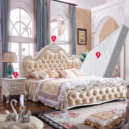 Organizer Large Bedrooms Sets Luxury Princess Luxury Full Set Bedroom Set Queen Monster Frames Camas Y Muebles Home Furniture