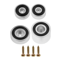 4Pcs Cutting Board Feet with Non Slip Pads Board Feet Legs with Silicone Rubber and Screws Kit for Kitchen Unfinished Cutting
