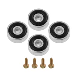 4Pcs Cutting Board Feet with Non Slip Pads Board Feet Legs with Silicone Rubber and Screws Kit for Kitchen Unfinished Cutting