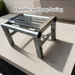 Stainless steel stool Small stool Thickened low stool Load-bearing 100kg Bath foot pedal Quartet antique stainless steel stool