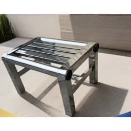 Stainless steel stool Small stool Thickened low stool Load-bearing 100kg Bath foot pedal Quartet antique stainless steel stool