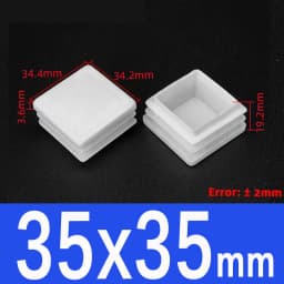 White Square lastic Pipe Plugs Rectangle Blanking End cap tube plug table chair foot cover Dust-Proof