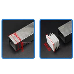 White Square lastic Pipe Plugs Rectangle Blanking End cap tube plug table chair foot cover Dust-Proof